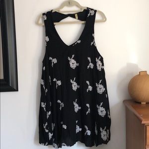 FP Baby Doll B&W Embroidered Flower Dress